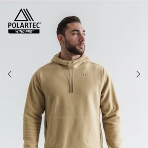 Nobull Polartec Wind Pro Arctic Pullover Hoodie Beige Size XL